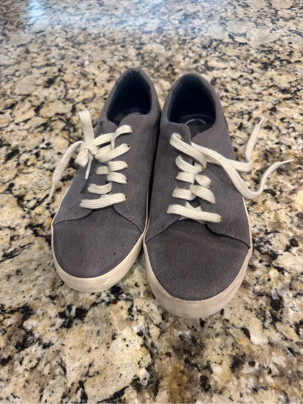 Sperry Kids Gray Canvas Lace-Up Shoes with White Laces